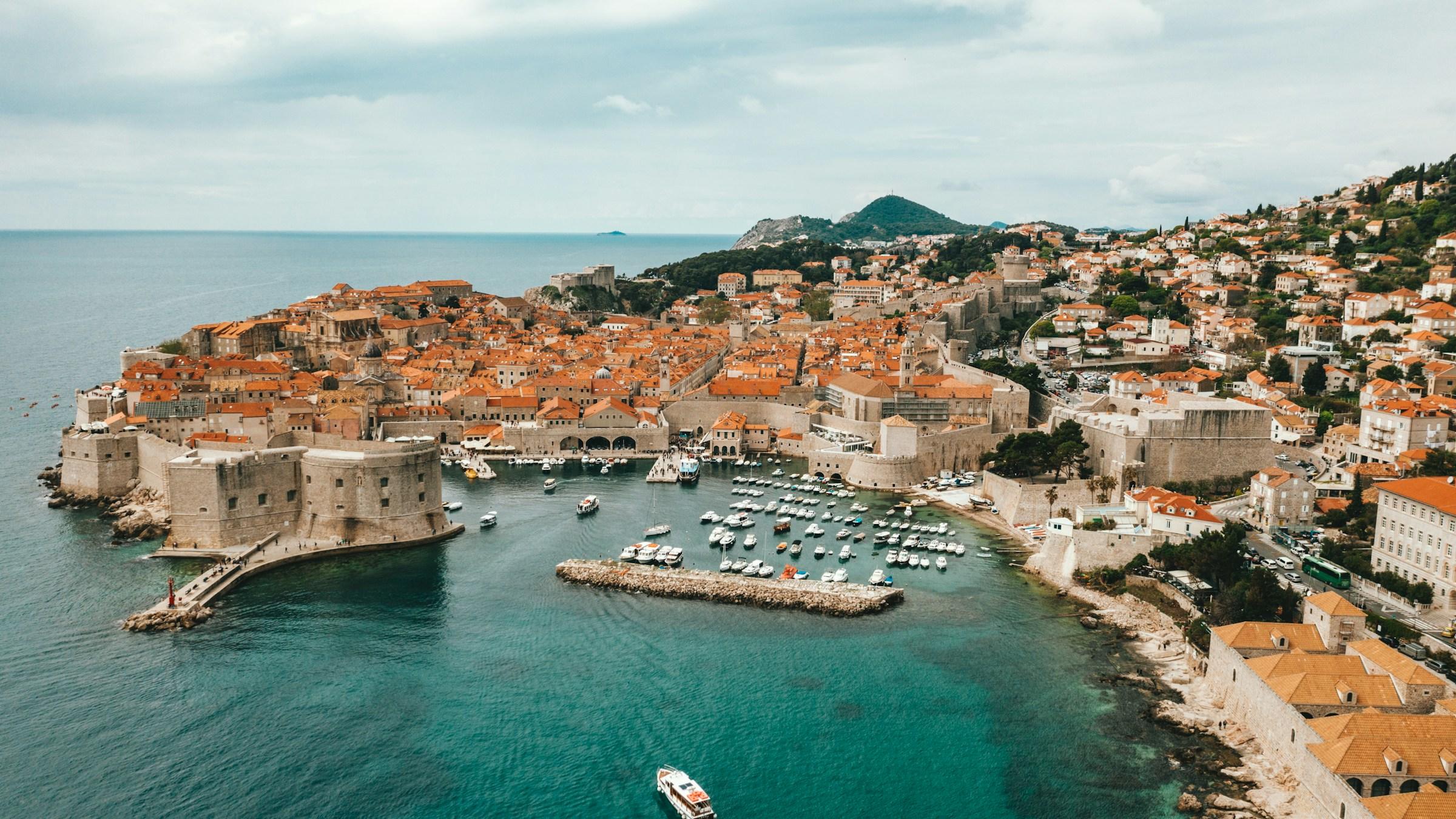 Dubrovnik's walled Old Town and harbour on the Adriatic