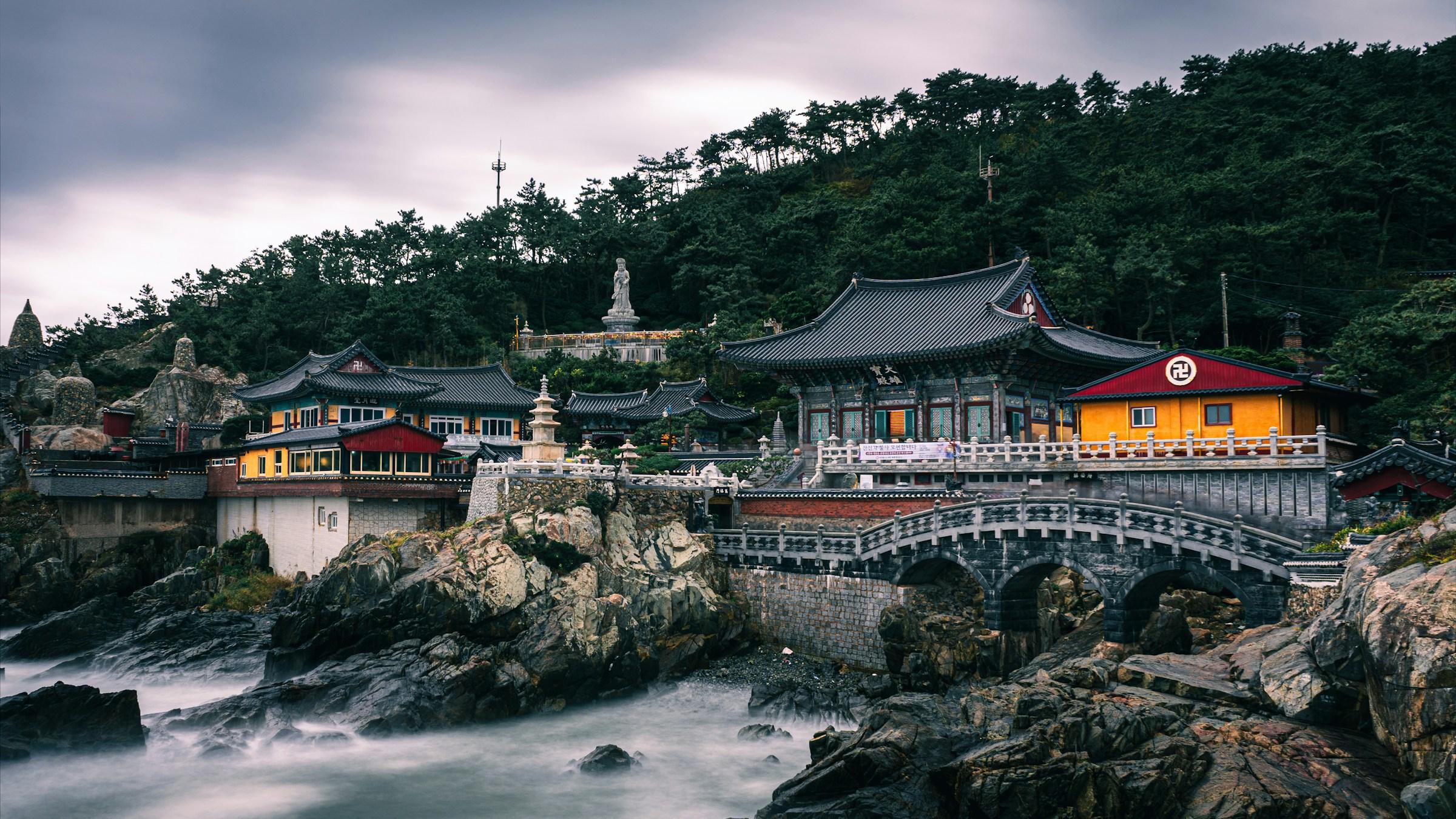 Haedong Yonggungsa Temple on the rocky shore in Busan