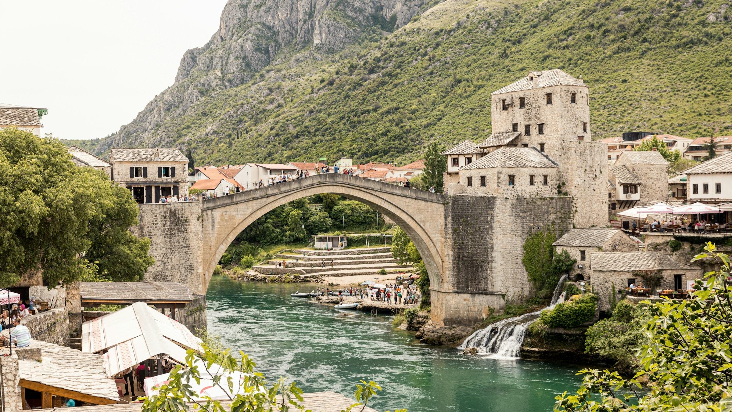 The Stari Most bridge over the Neretva in Mostar