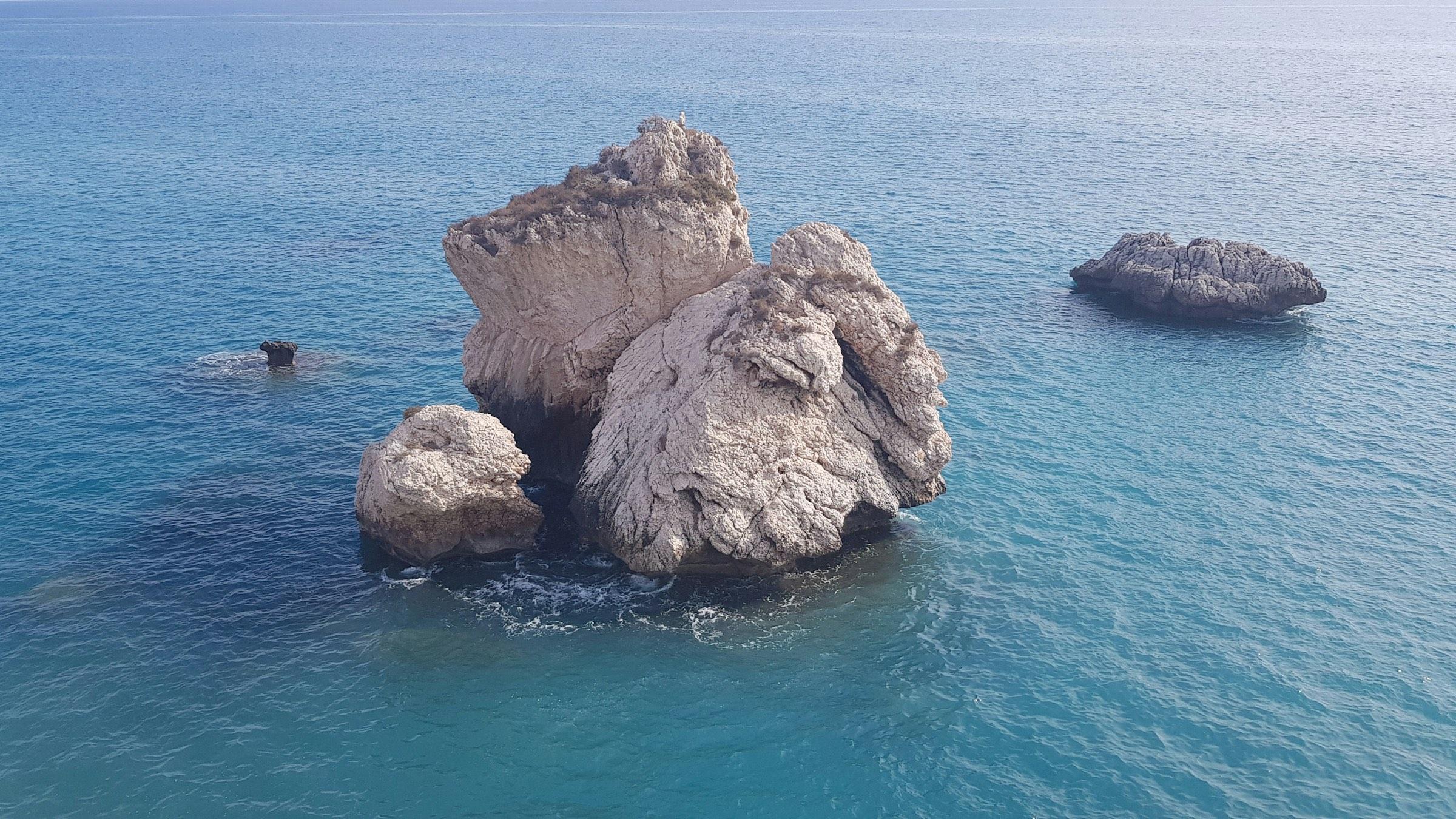 Petra tou Romiou, Aphrodite's Rock, on the coast near Paphos, Cyprus