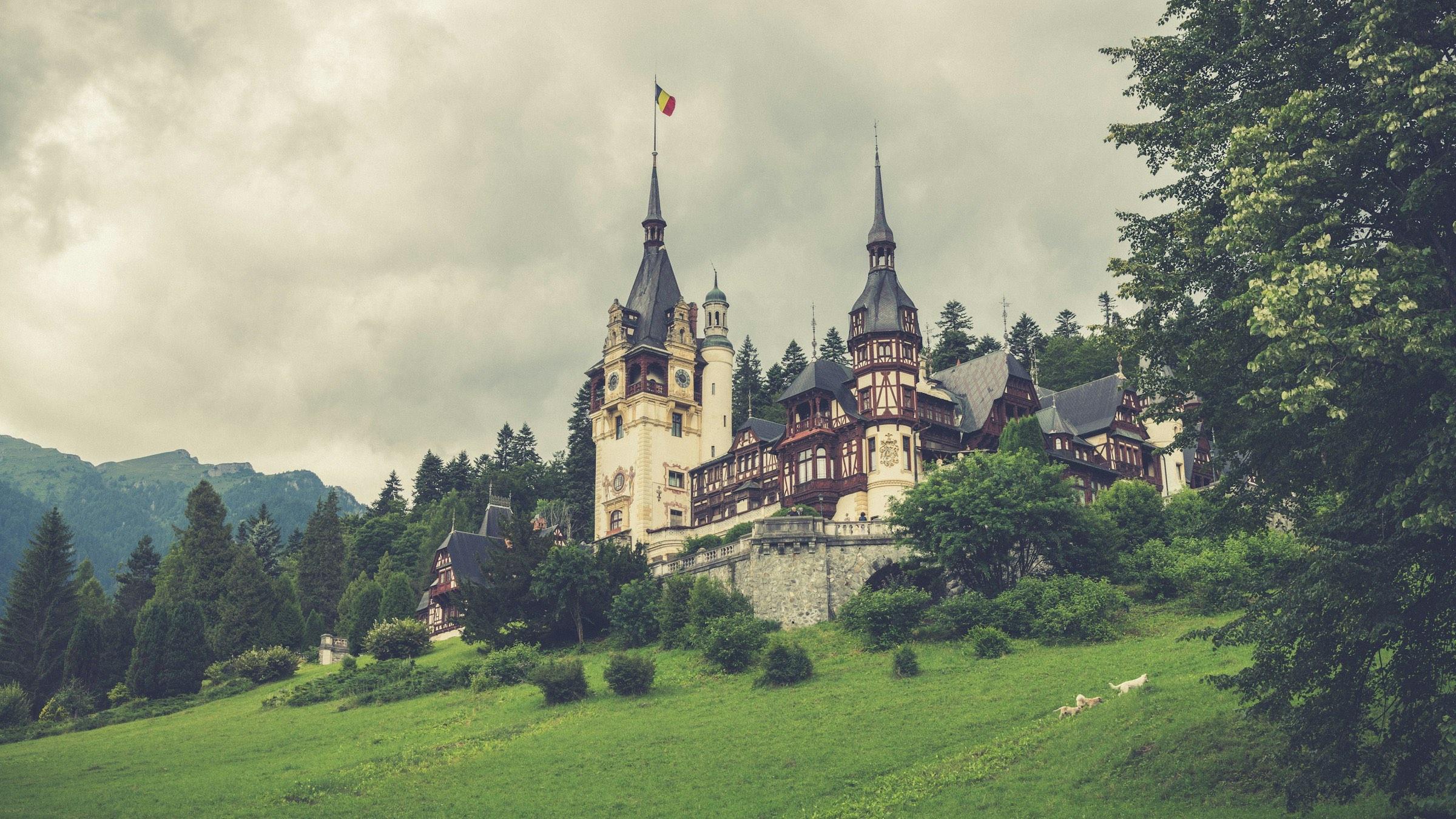 Peleș Castle in the Carpathian foothills