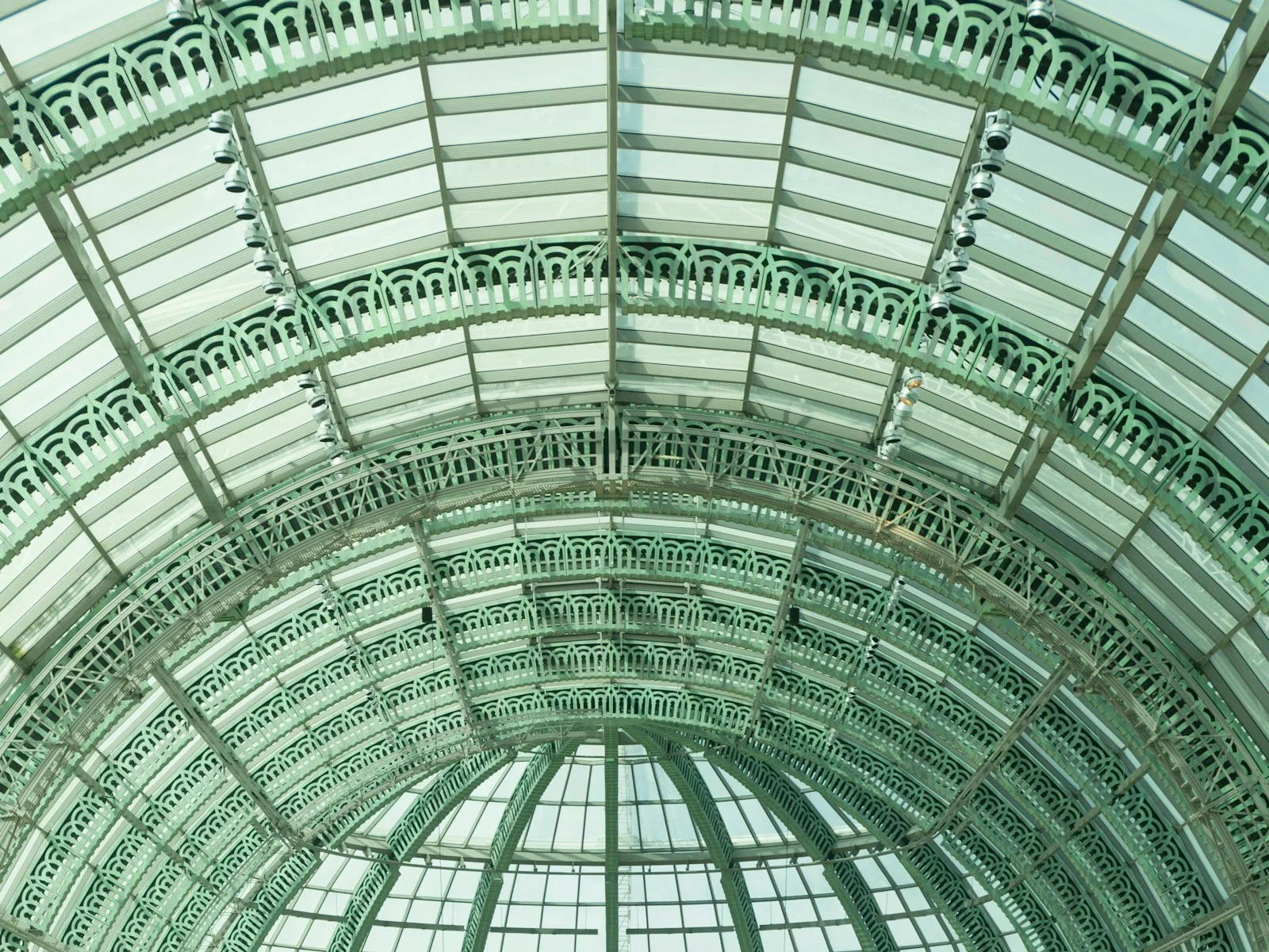 The glass-and-steel dome over Mall of the Emirates