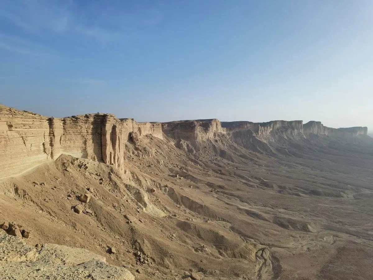 The sheer escarpment of the Edge of the World near Riyadh