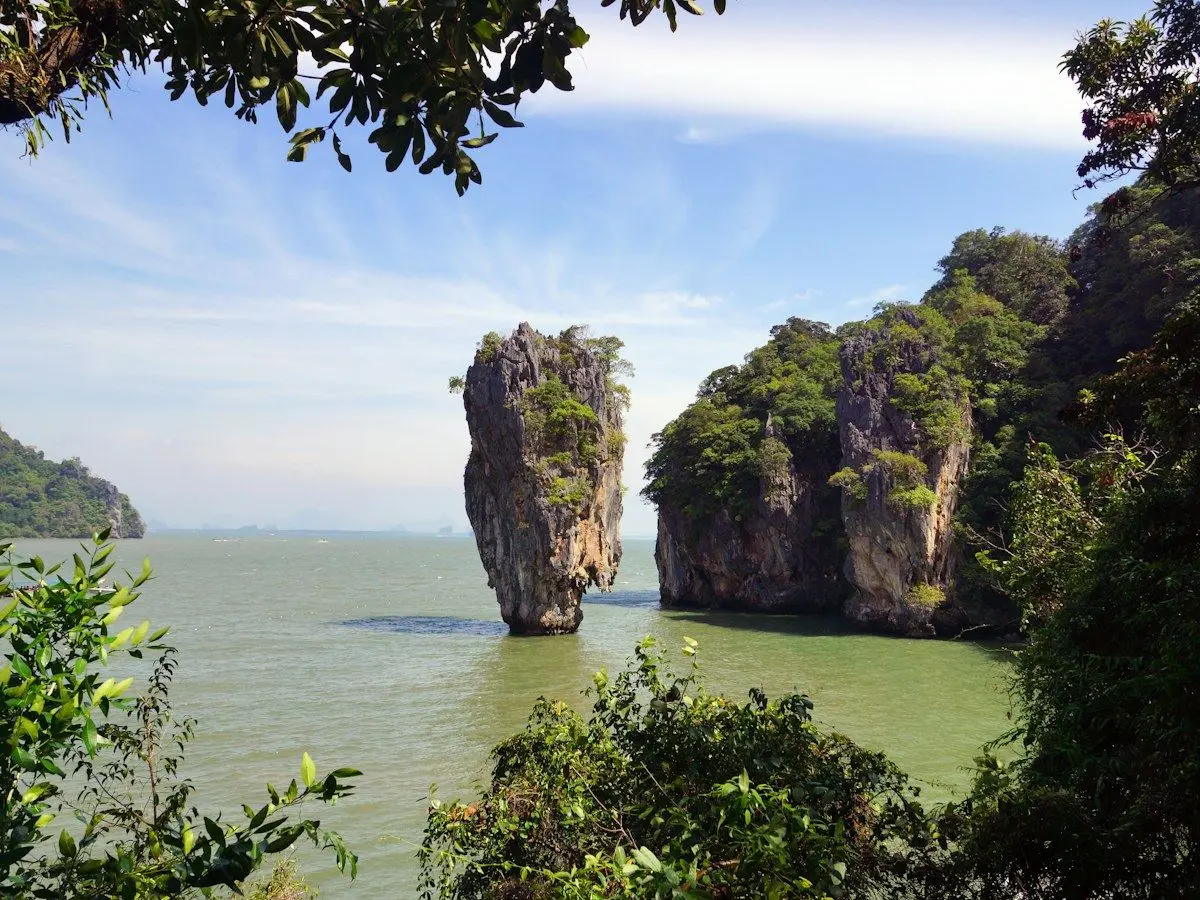 Khao Ta-pu, the limestone pillar known as James Bond Island, in Phang Nga Bay