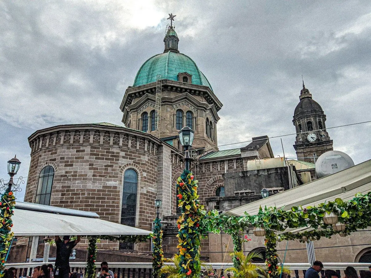 The dome and facade of Manila Cathedral in Intramuros