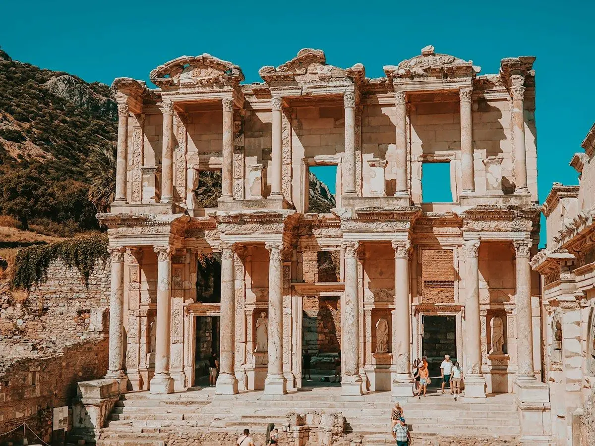 The facade of the Library of Celsus at Ephesus
