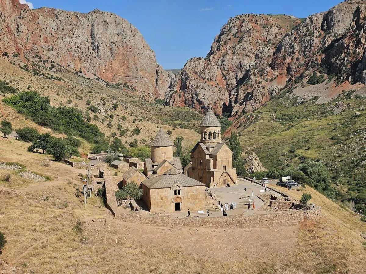 Noravank Monastery in a red rock gorge near Areni
