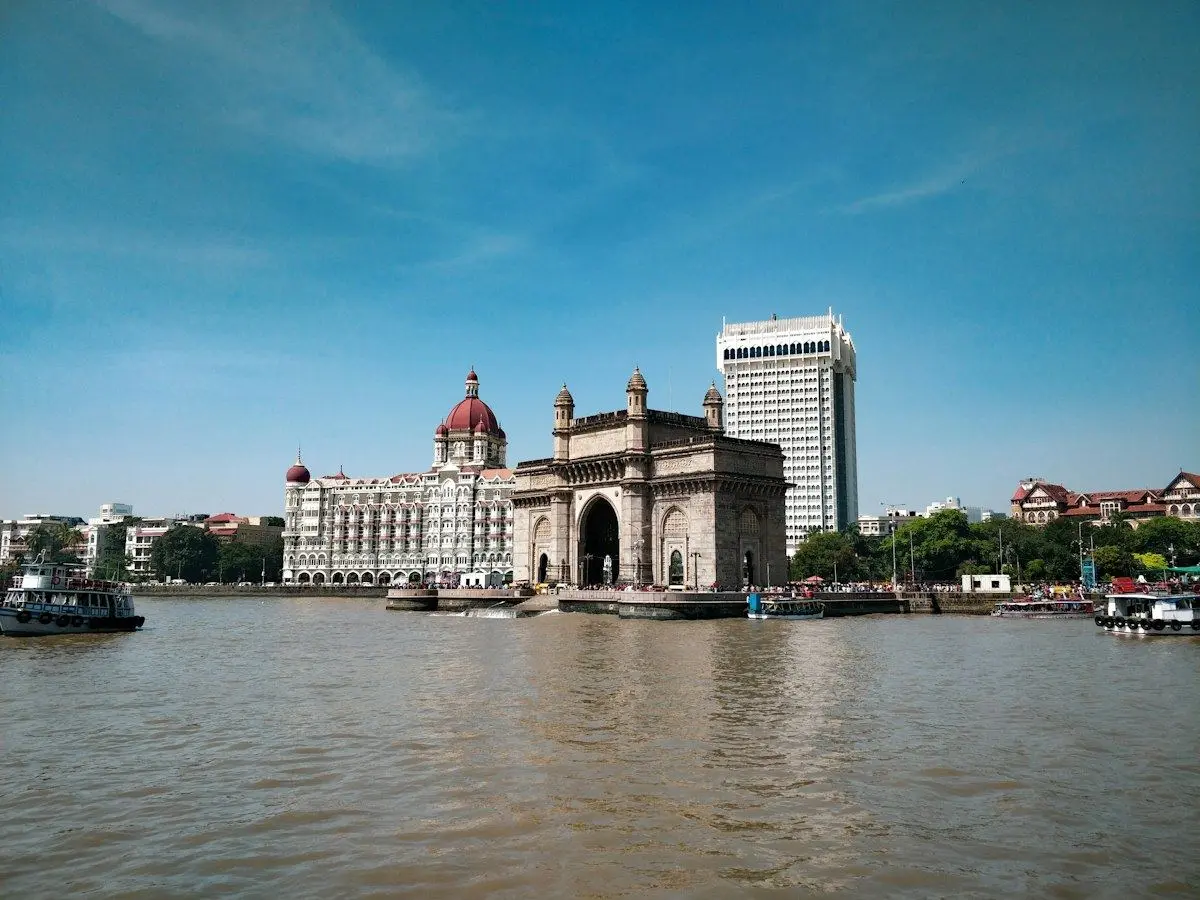 The Gateway of India seen from the sea in Mumbai