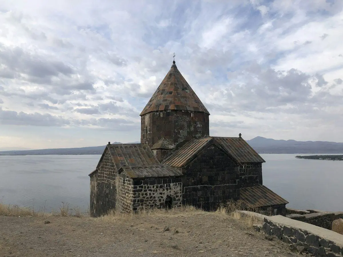 Sevanavank Monastery on its peninsula above Lake Sevan
