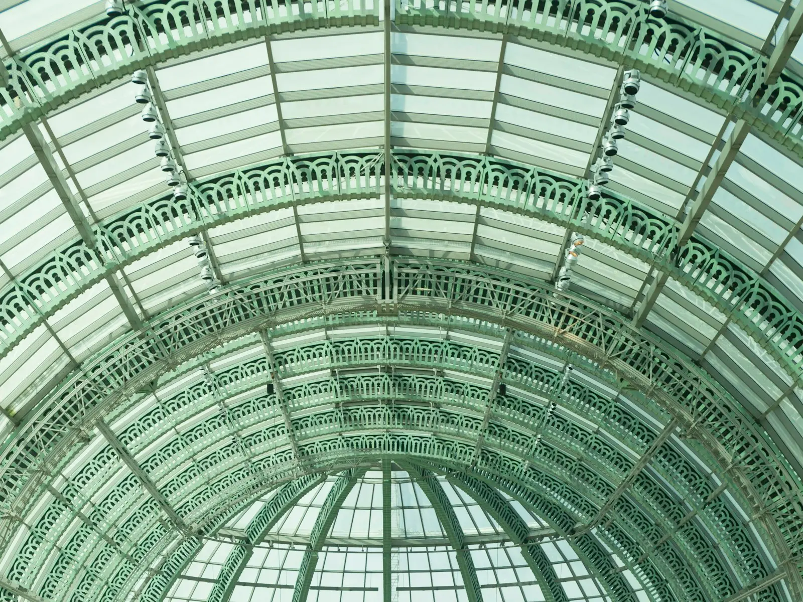 The glass-and-steel dome over Mall of the Emirates